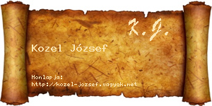 Kozel József névjegykártya